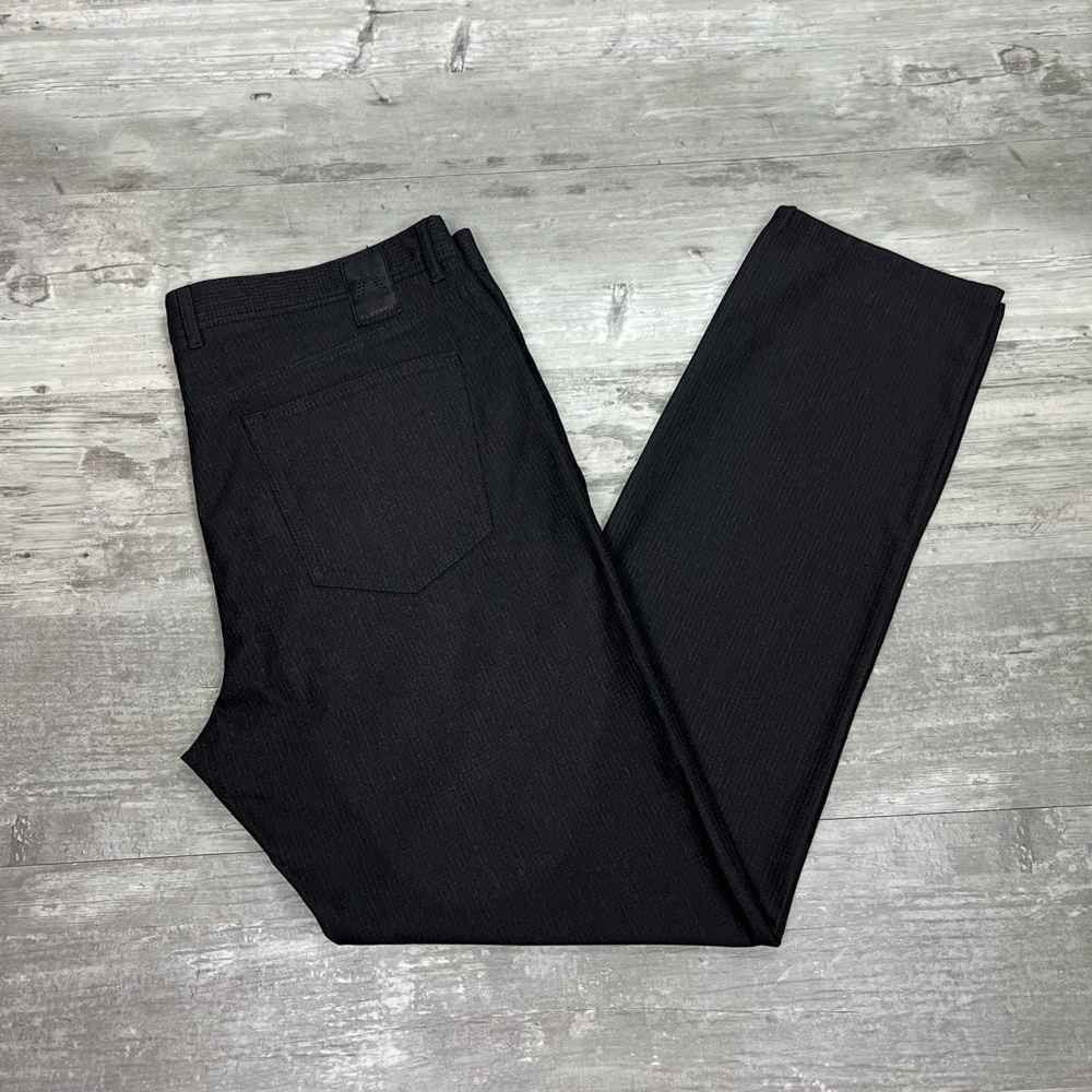 Alberto Black & Grey Check Modern Fit Jeans 40x34
